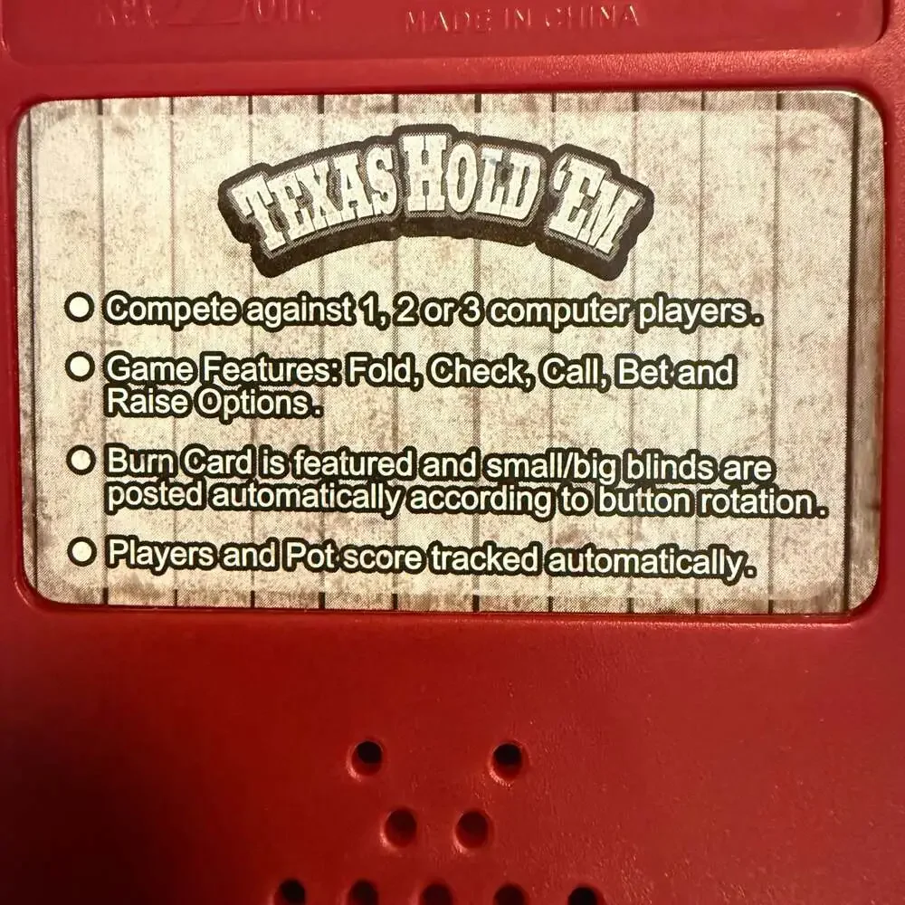 Vintage RecZone Texas Hold Em‎ Handheld Electronic Poker Game